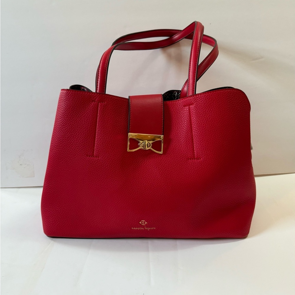 Nanette Lepore Red Leather Satchel